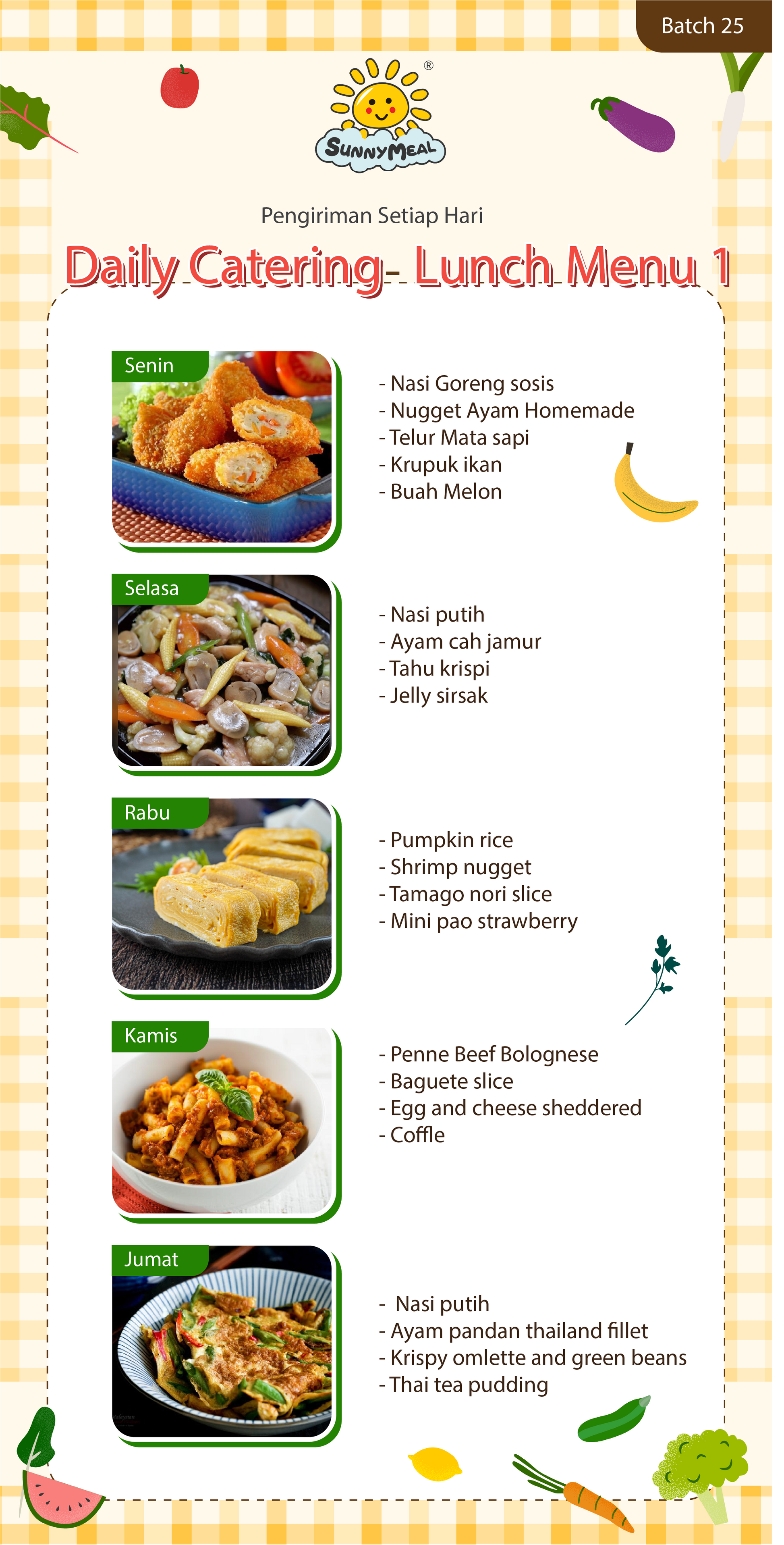 Lunch Weekly 25 Menu 1