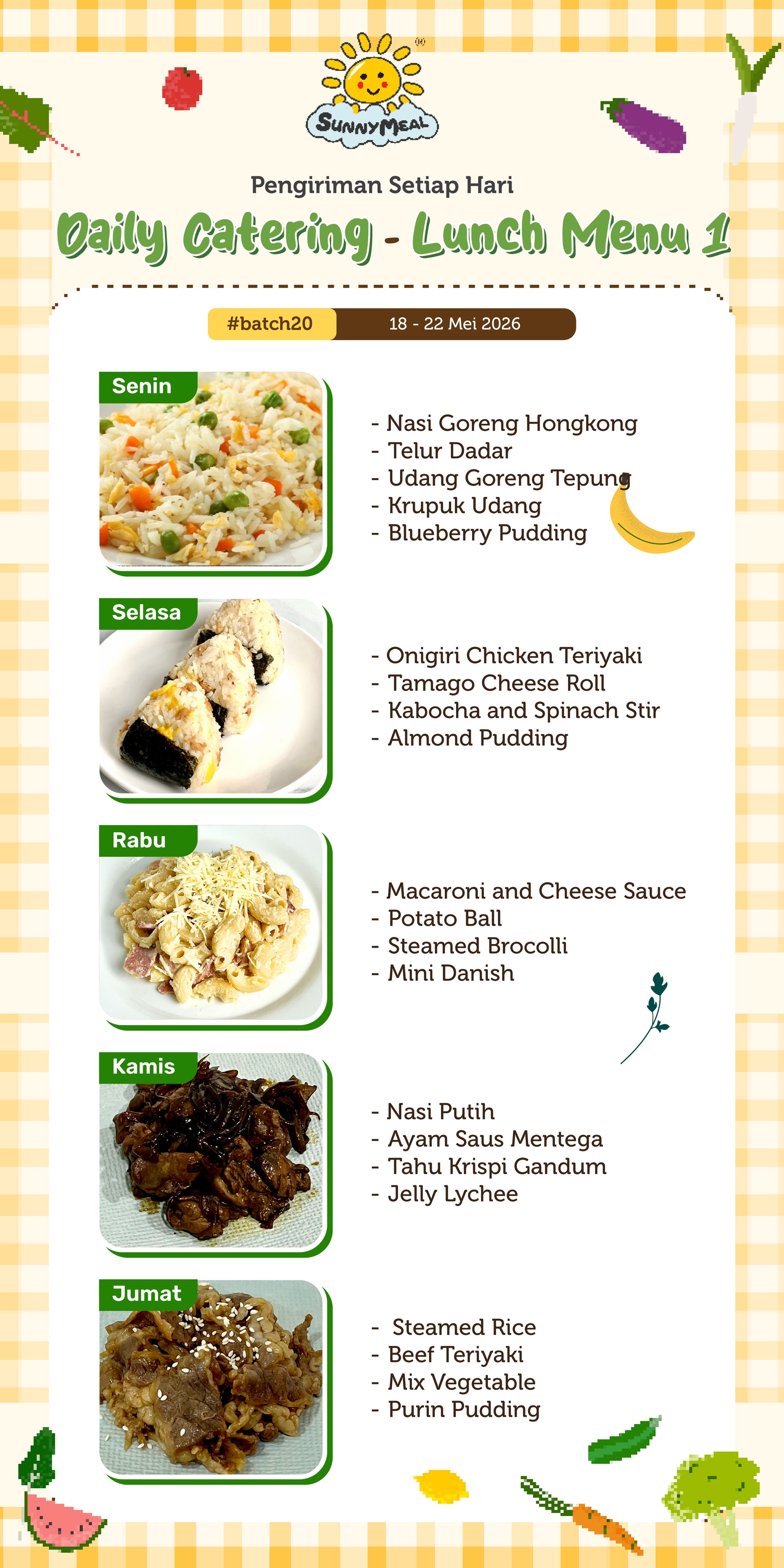 Lunch Weekly 20 Menu 1