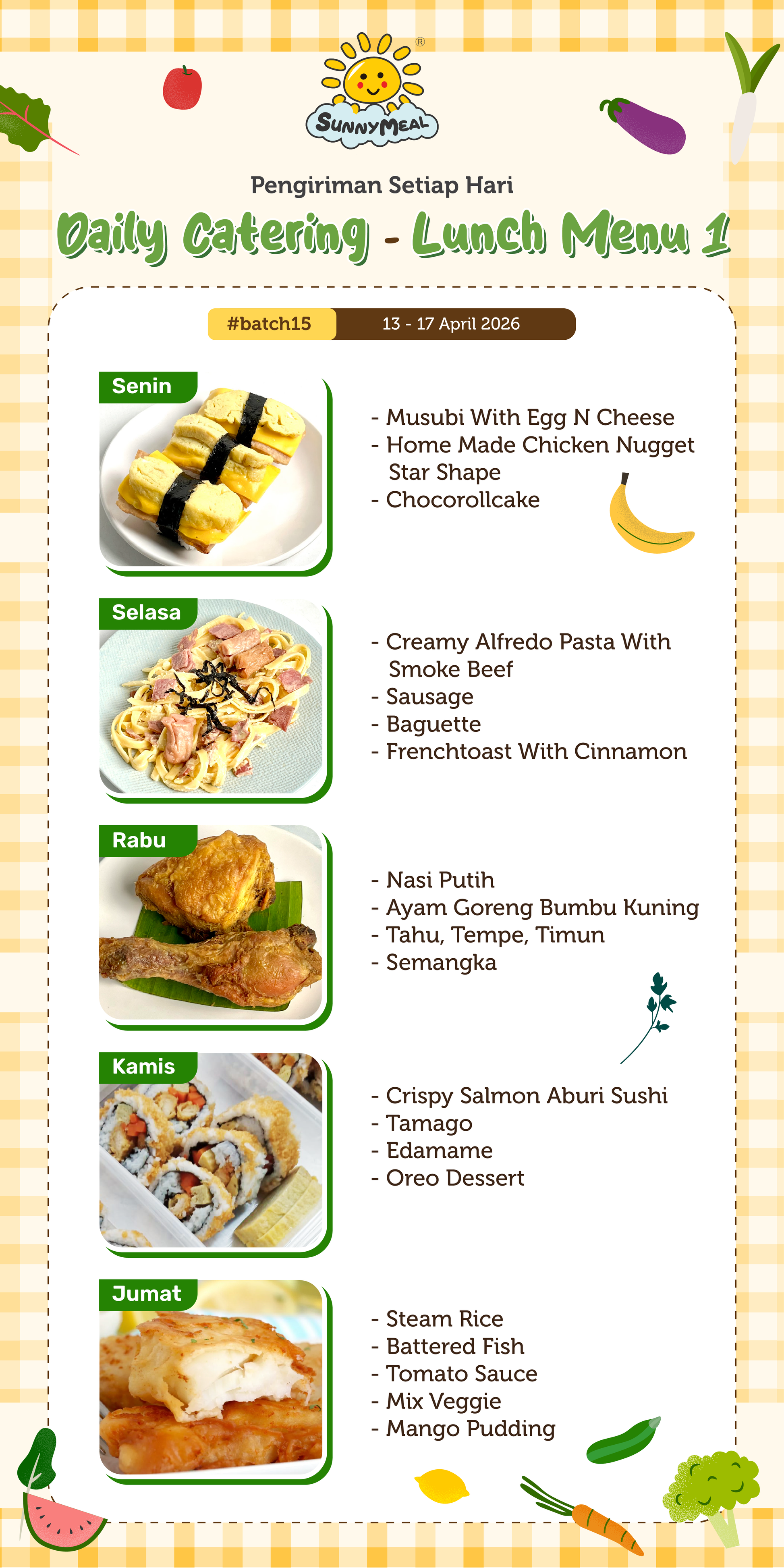 Lunch Weekly 15 Menu 1