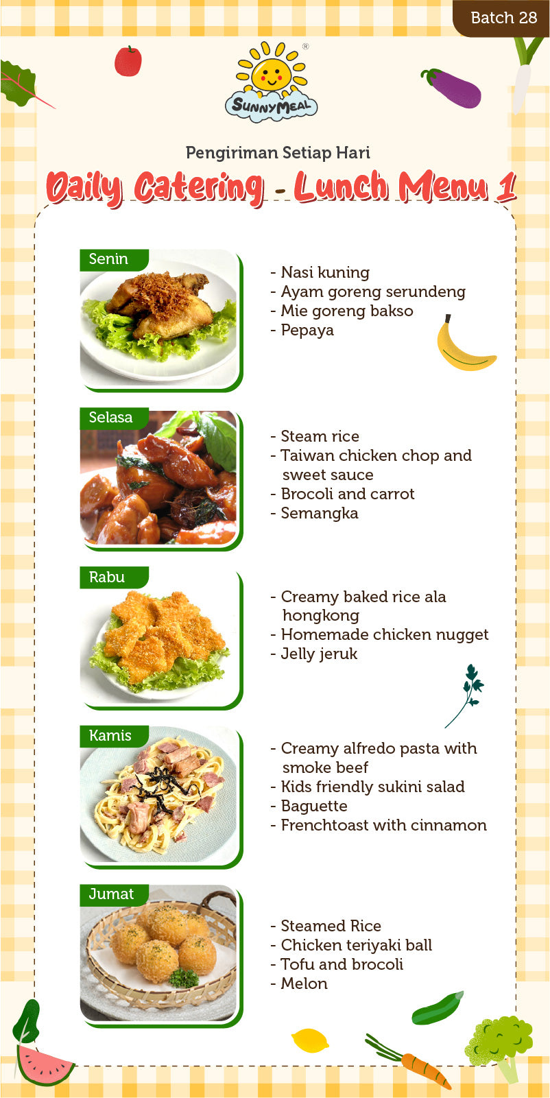 Lunch Weekly 28 Menu 1